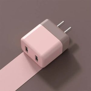 Colorful USB Plug Charger Charging Block USB Power Travel Adapter Wall Charger Cube Brick Box Base Head Compatible for iPhone