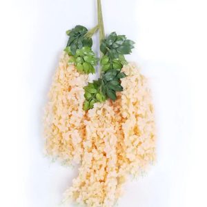 Inunion Factory Wholesale Home Decor 3 Branches Wedding Party Decorations Hanging Flower Vines Artificial Wisteria Flower