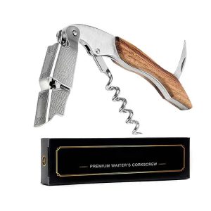 Top 2023 Metal Custom Stainless Steel Professional Waiters Wine Accessories Corkscrew Gift Box Set Bottle Beer Wine Opener