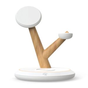 Support Customization Abs Multifunction Qi2 15w Fast 3 In 1 Magnetic Wireless Charger Stand