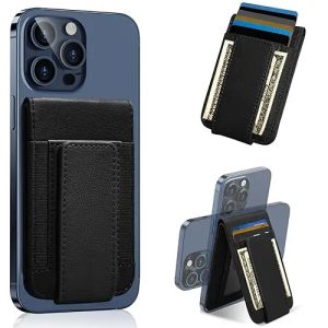 Wholesale Rfid Blocking Magnetic Genuine Leather Wallet Customized Logo Mobile Phone Card Holder Wallet For Phone