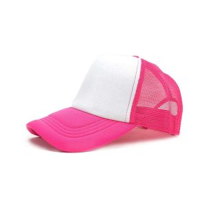 sublimation trucker hat custom logo Us warehouse 5 panel polyester hat for sublimation foam mesh baseball cap sublimation hat