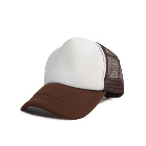 sublimation trucker hat custom logo Us warehouse 5 panel polyester hat for sublimation foam mesh baseball cap sublimation hat