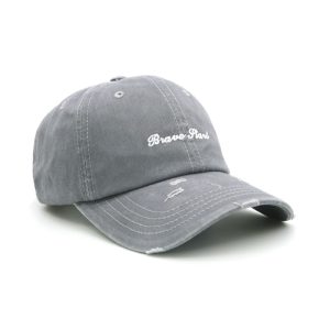 Wholesale 6 Panel Metal Buckle Untructured Cotton Vintage Gorras Custom Embroidery Logo Baseball Cap Washed Distressed Dad Hats