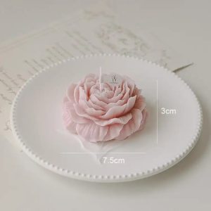 Custom Luxury Aromatic Gift Wax Scented Subshrubby Peony Flower Candles For Wedding