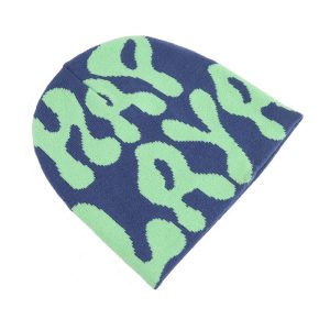 Wholesale Unisex All Over print Winter Hat Cap Custom Logo Acrylic Knitted Cuffed Beanie Hats