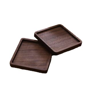 XS ltd. Factory Supply Round Square Walnut Bamboo Coaster Custom Beer Drink Print Wooden MDF Coaster