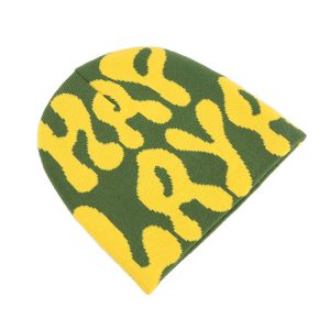 Wholesale Unisex All Over print Winter Hat Cap Custom Logo Acrylic Knitted Cuffed Beanie Hats