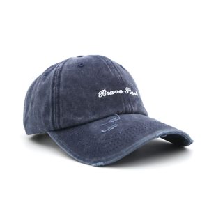 Wholesale 6 Panel Metal Buckle Untructured Cotton Vintage Gorras Custom Embroidery Logo Baseball Cap Washed Distressed Dad Hats