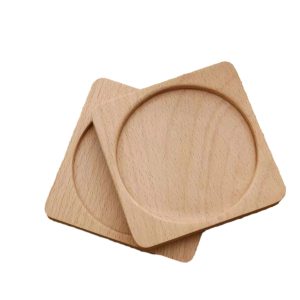 XS ltd. Factory Supply Round Square Walnut Bamboo Coaster Custom Beer Drink Print Wooden MDF Coaster