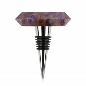 Custom Logo Crystal Wine Stopper Wholesale Rose Quartz Gemstone Christmas Whiskey Vacuum Wine Bottle Stoppers Bar Accessories