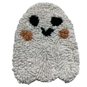 Innermor Halloween Handmade ghost pumpkin Tufted Cup Coasters Mini Mug Rug All Saints' Day Festival table decor cup mat